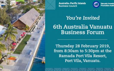 6th Australia Vanuatu Business Forum Registration Open
