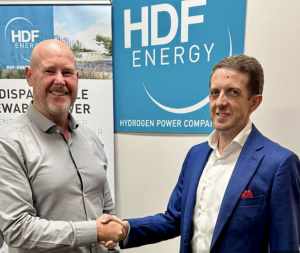 PTI Australia's Caleb Jarvis and David Clement, Vice President Oceania of HDF Energy