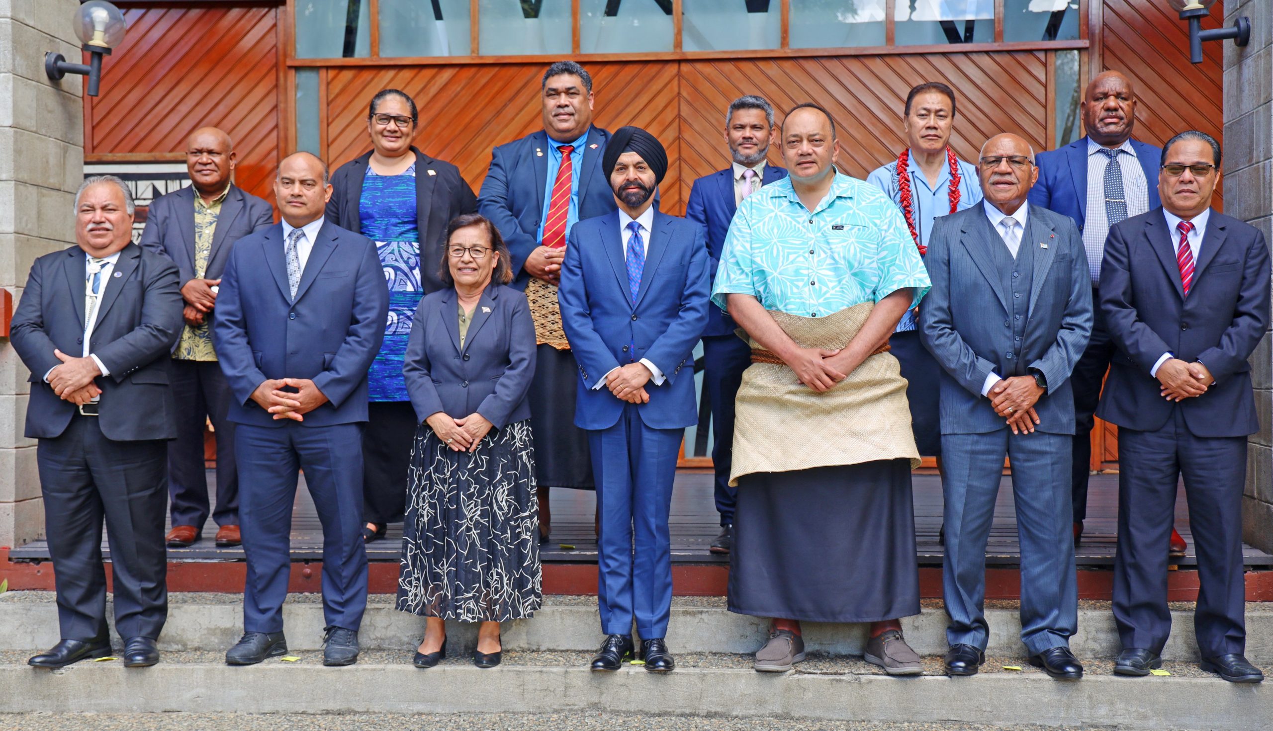 World Bank President Ajay Banga with Pacifi Islands leader during his pivotal visit to the Pacific. Photo Courtesy: World Bank Pacific.