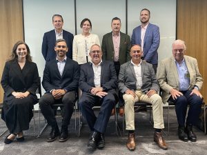 Photo: The new APIBC Executive Committee at the AGM in Brisbane on 21 November. (Sitting from left): Sophie Boucaut, William Blank, Simon Gorman, Andrew Morris, Frank Yourn (Executive Director). (Standing L-R): Jeremy Grennell, Danielle Bailly, Steven Hillyard, Luke Jackson. Picture: Dev Nadkarni